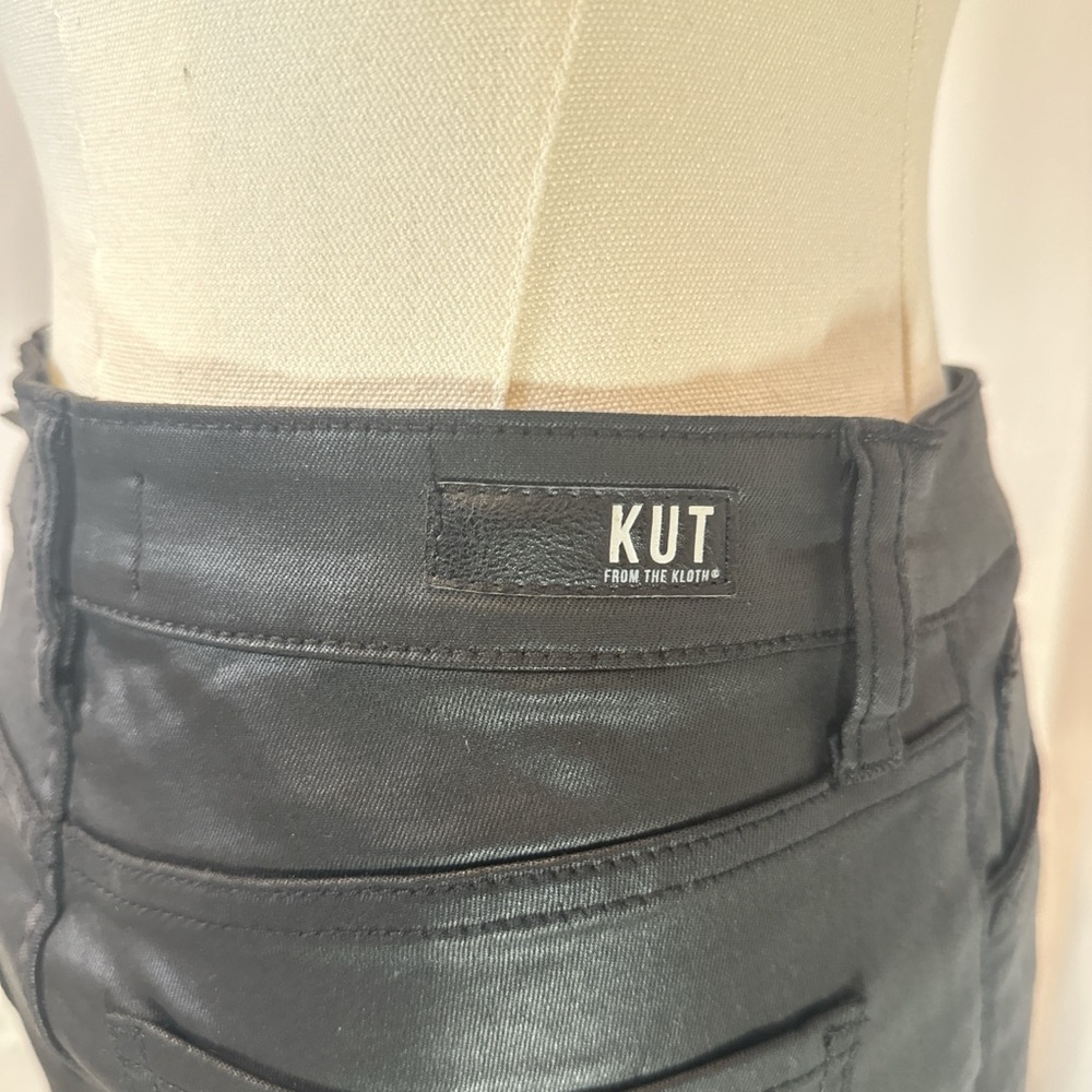 Kut from the Kloth Black Jeans with Shiny Finish